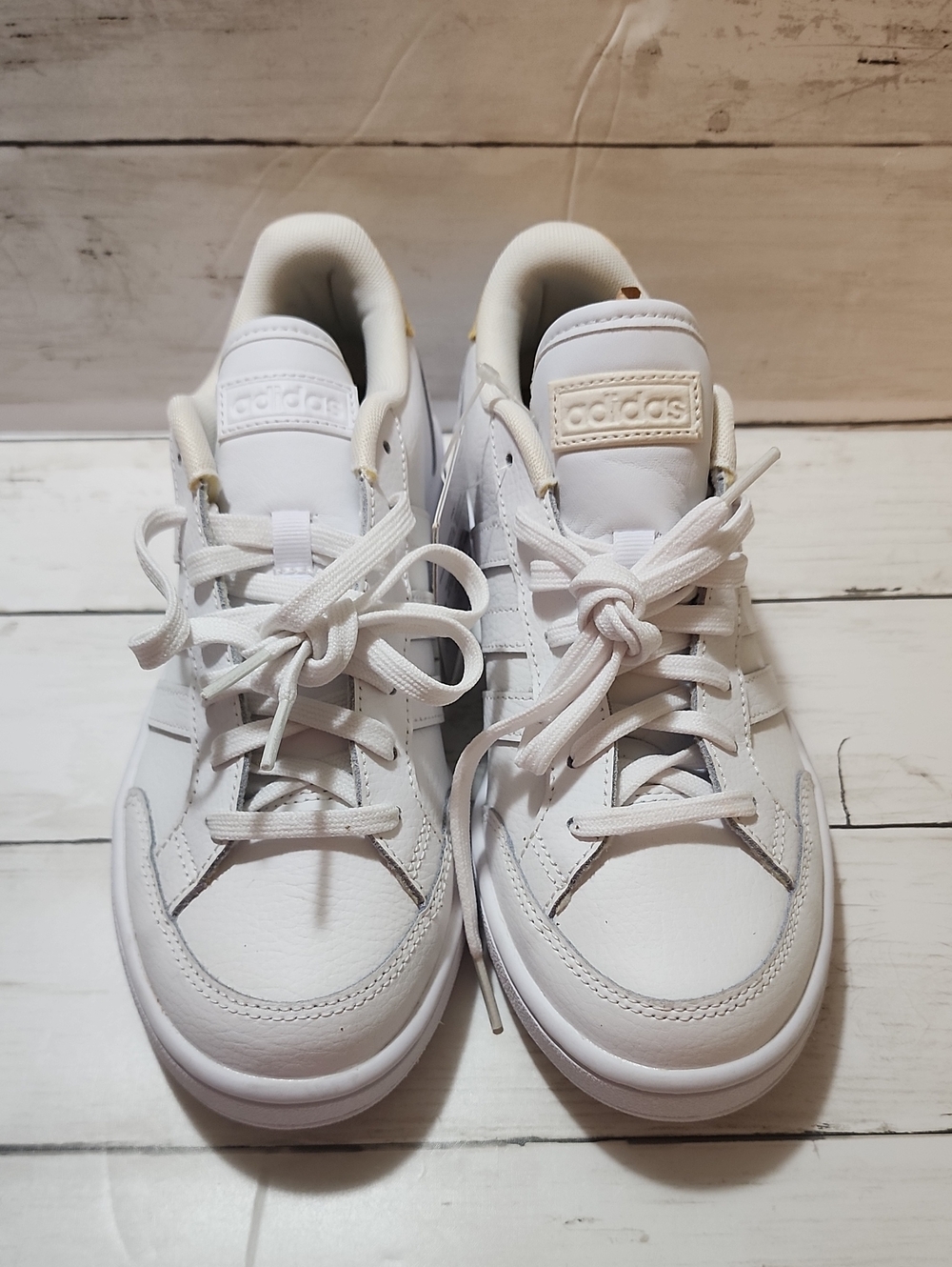 adidas White Women's Grand Court SE Sneakers with Cream Tongue Detail